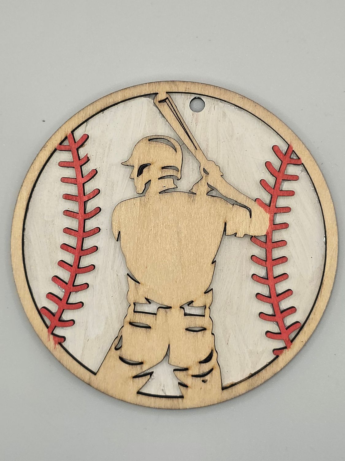 Swing Strong – Personalized 2-Layer Baseball Ornament (4&quot;)