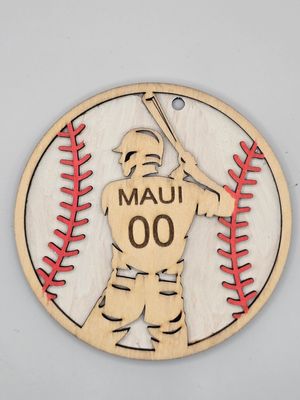 Swing Strong – Personalized 2-Layer Baseball Ornament (4")