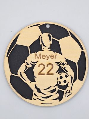 Soccer Pride – Personalized 2-Layer Basswood Ornament (4")
