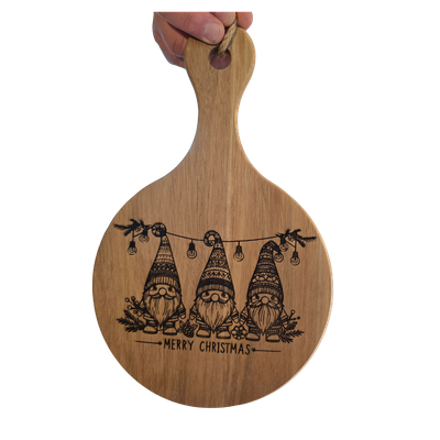 Gnome for the Holidays – Engraved Christmas Cutting Board (15.5x7¾x¾&quot;)