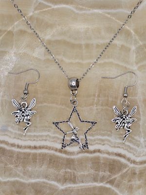 Starbound Fairy Jewelry  Earrings &amp; Pendant Necklace Set