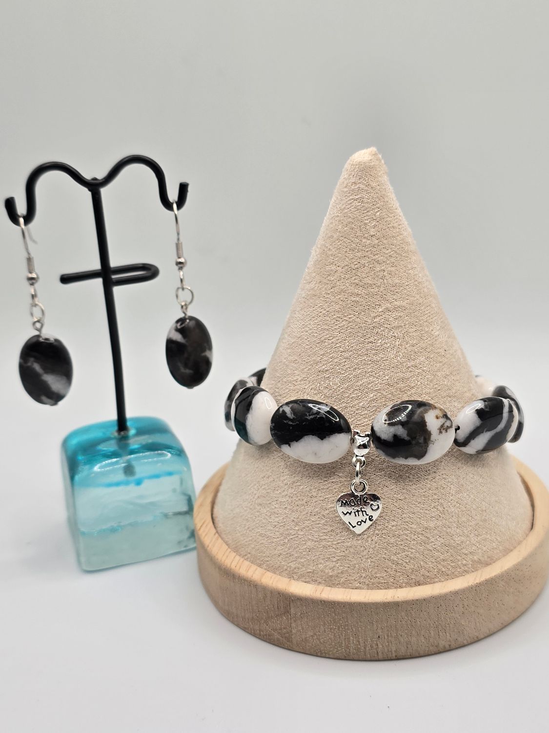 Made with Love Oval Bead Jewelry Set