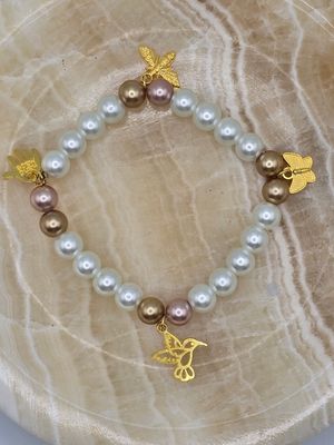 Garden Whispers Charm Bracelet Stretch Fit