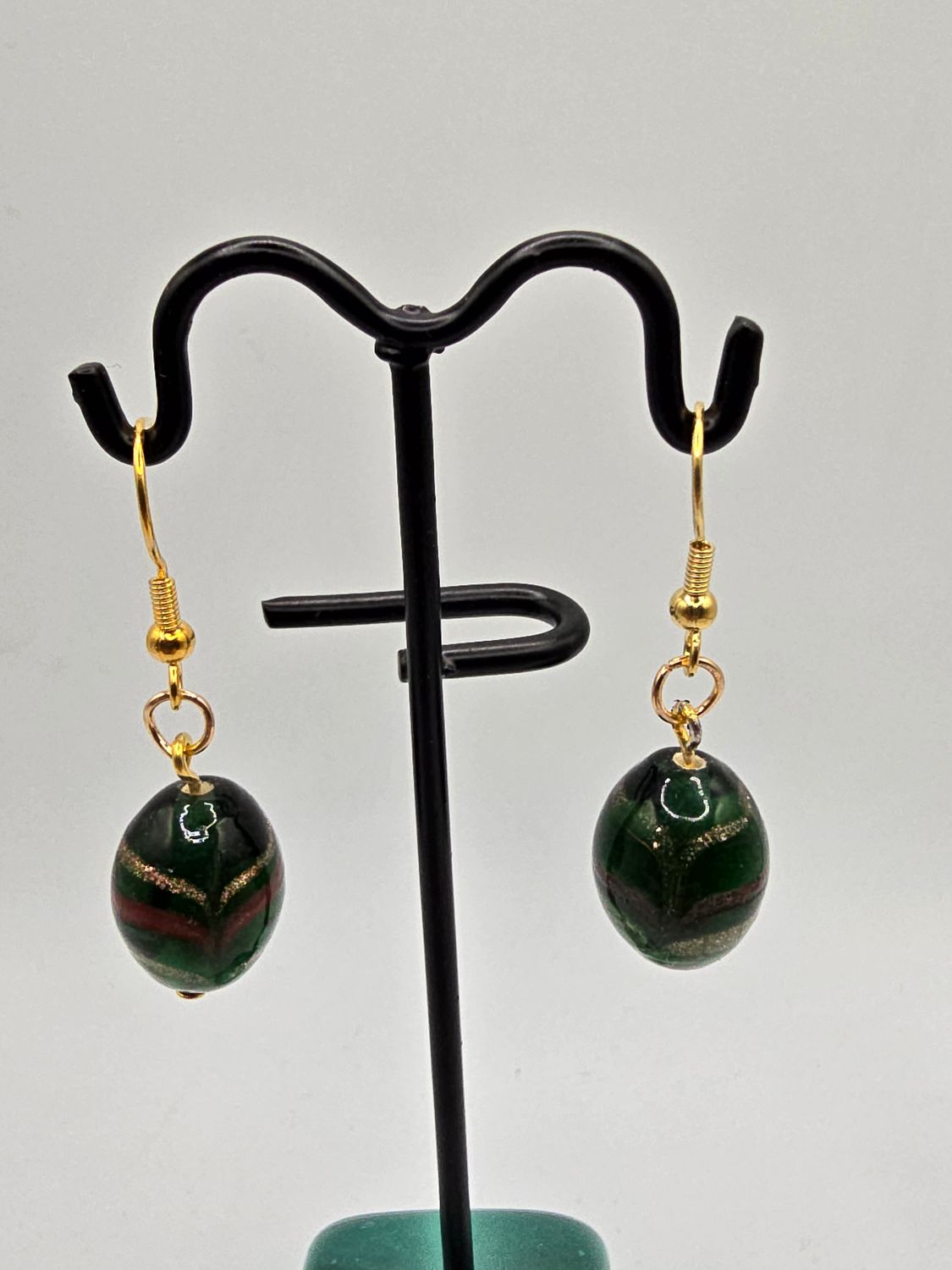 Carnival Glow Oval Bead Earrings