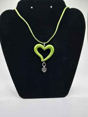 Heart of Aloha – Green Pendant Necklace with Love Charm