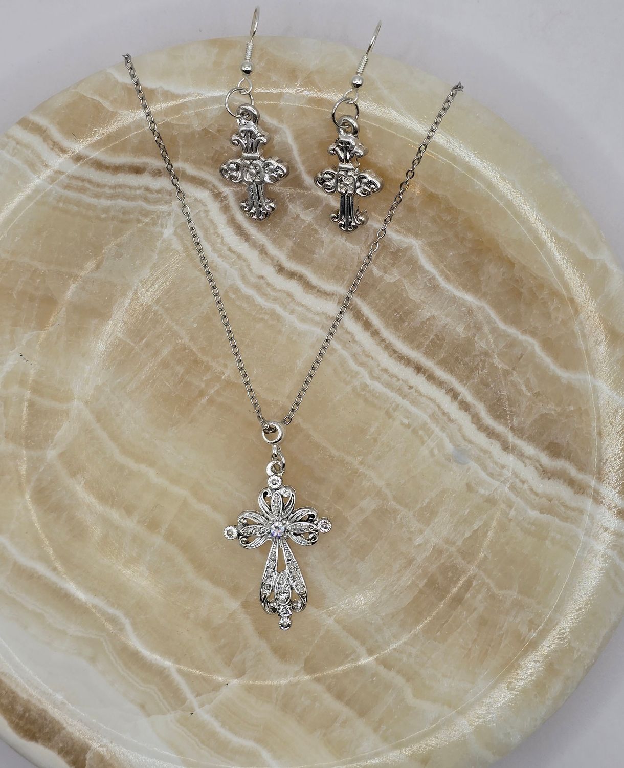 Radiant Grace Cross Jewelry Set