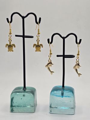 Two for One Deal!: Ocean Duo Earrings – Turtle &amp; Dolphin Set