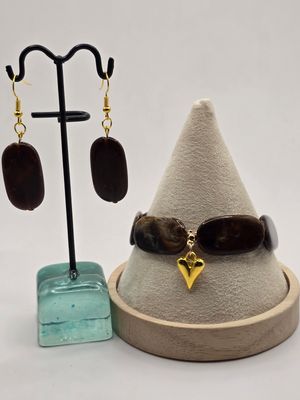 Earthstone Bracelet &amp; Earring Set – Natural Elegance