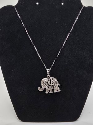 Silver Elephant Pendant Necklace – Symbol of Strength &amp; Grace