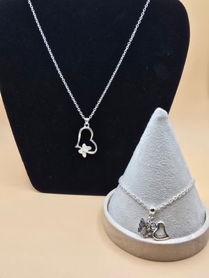 Butterfly &amp; Heart Jewelry Set