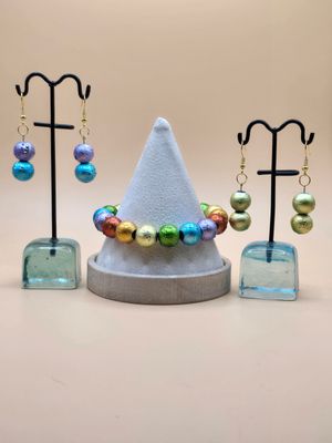 Rainbow Radiance Trio – Bracelet + Bonus Earrings