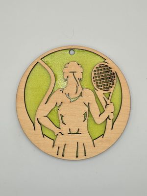 Tennis Ready – 2-Layer Basswood Sports Ornament (4 inches)