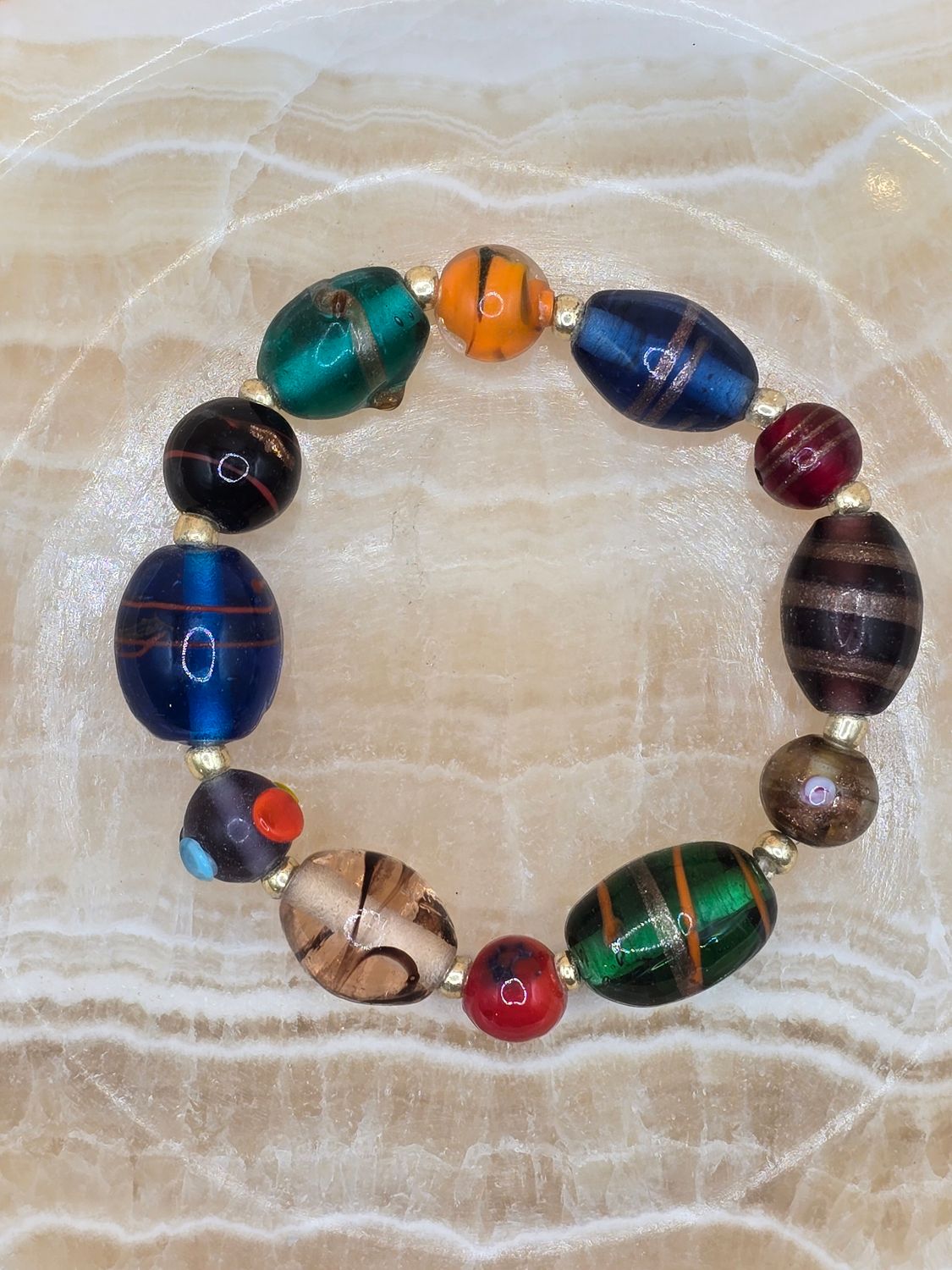 Radiant Mosaic Bracelet – Colorful Glass Beads