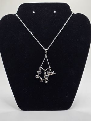 Playful Feline Chandelier Necklace