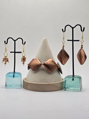 Copper Radiance Textured 3-Piece Jewelry Set