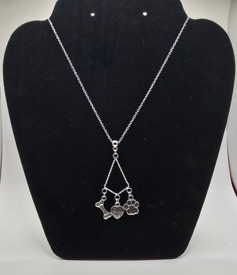 "A Heart for My Best Friend" Dog Lover’s Dangle Necklace