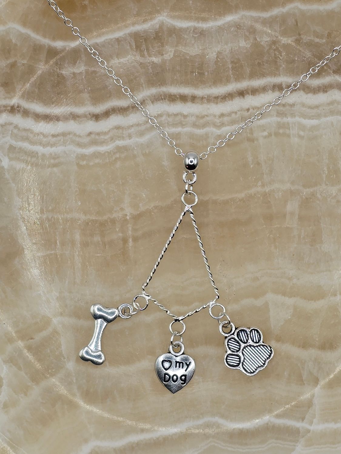 "A Heart for My Best Friend" Dog Lover’s Dangle Necklace