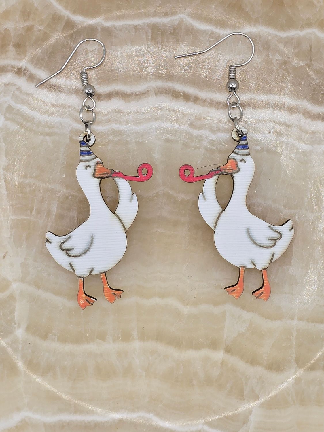 Happy Honker Goose Earrings