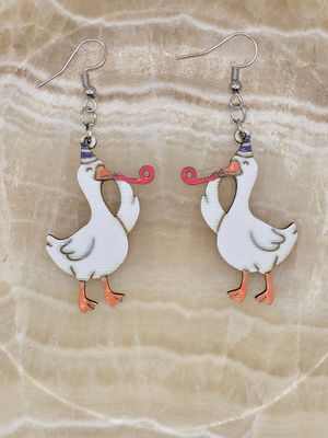 Happy Honker Goose Earrings