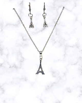 Paris Promenade – Eiffel Tower Necklace &amp; Earrings Set
