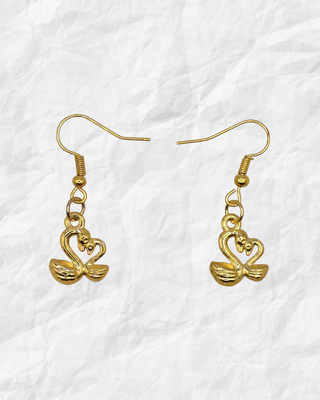 Golden Bond – Swan Love Earrings