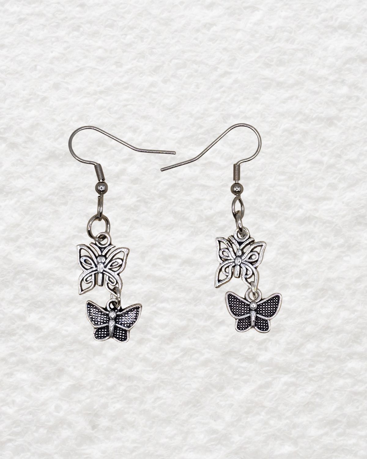 Twice the Wings – Layered Butterfly Earrings