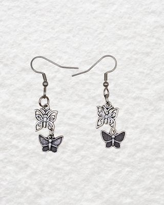 Twice the Wings – Layered Butterfly Earrings