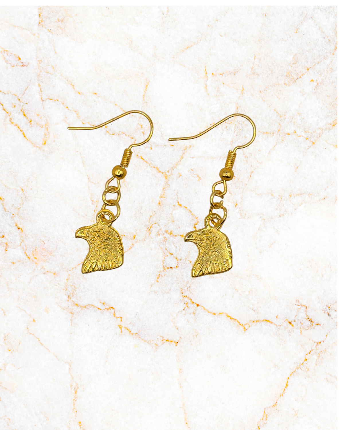 Wings of Valor – Golden Eagle Earrings