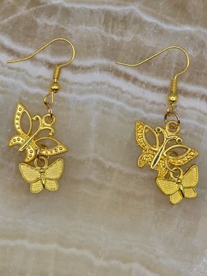 Flutterlight – Double Butterfly Dangle Earrings