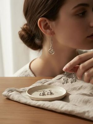 Best Friends Duo – Silver Dog Lover Earring Set (2‑for‑1)