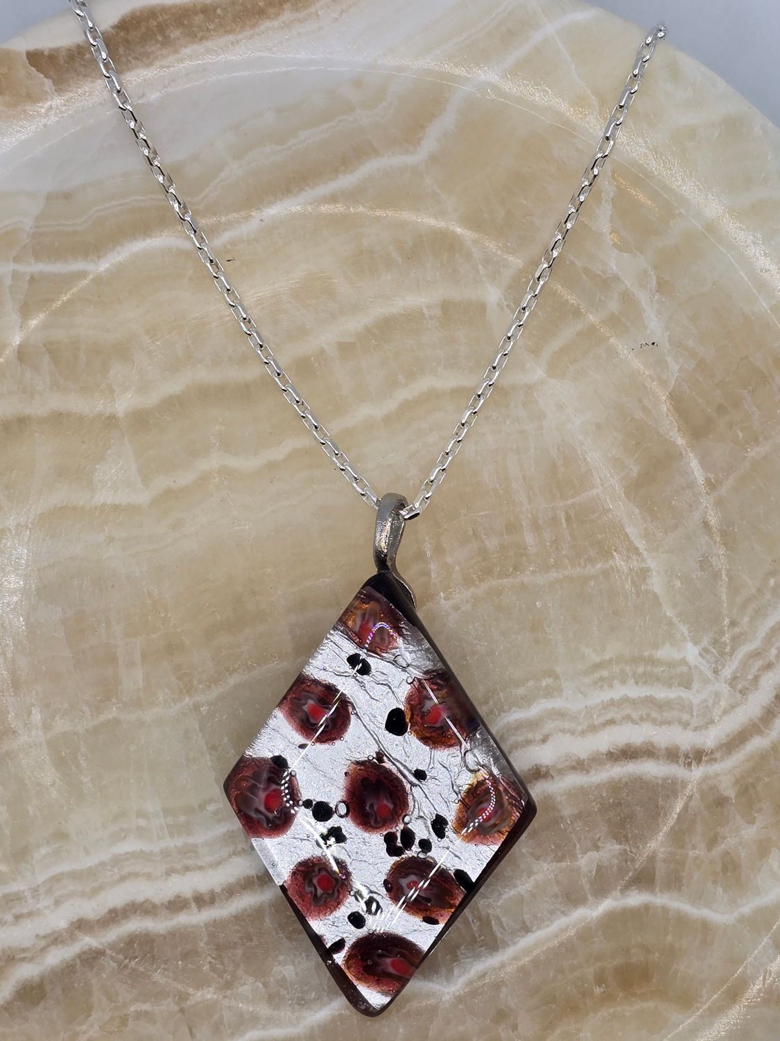 Shadow Spots – Silver Artistic Pendant Necklace