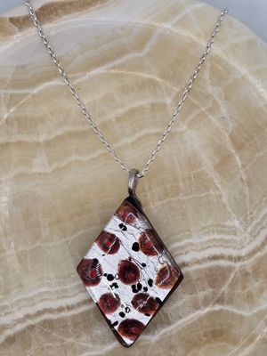 Shadow Spots – Silver Artistic Pendant Necklace