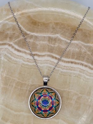 Harmony in Bloom – Layered Mandala Pendant Necklace