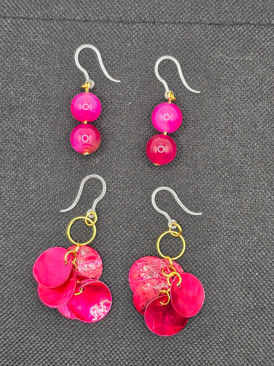 Claire’s Collection: Pink Duo Delight Earrings — 2‑for‑1 Set