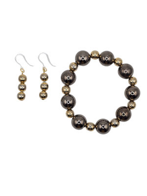 Claire’s Collection: Metallic Harmony Bracelet &amp; Earring Set