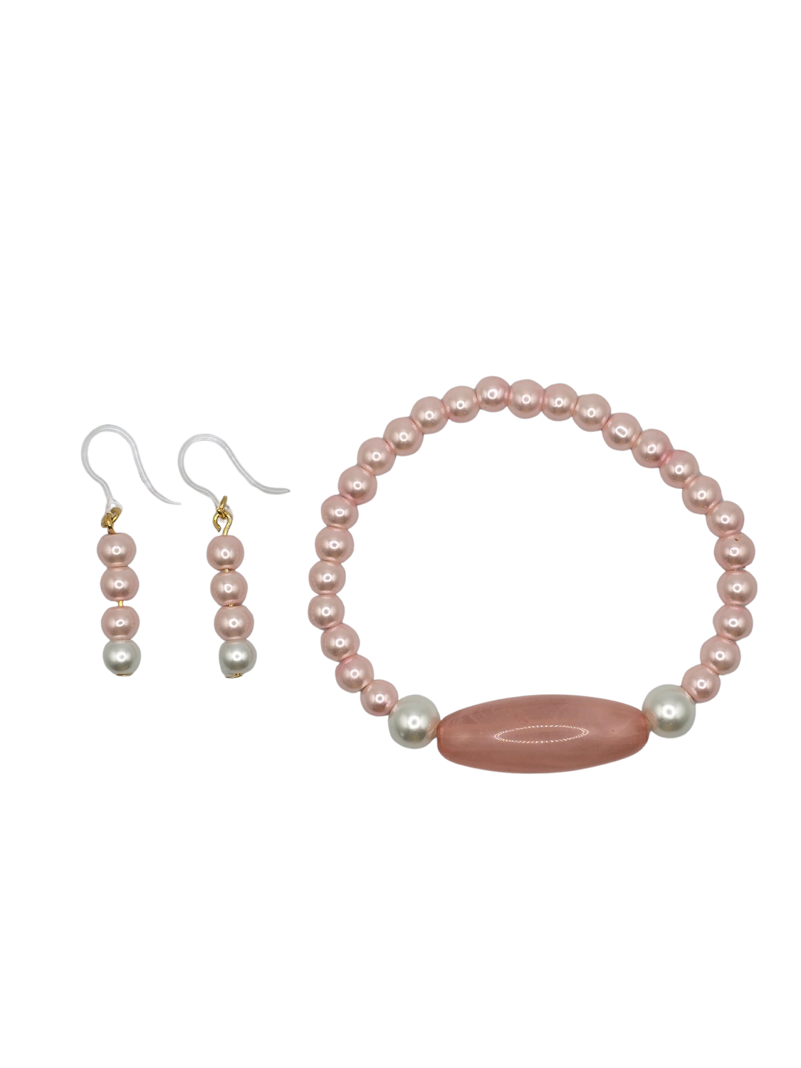 Claire’s Collection: Pink Blossom Bracelet &amp; Earring Set