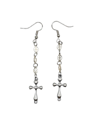 Silver Faith Cascade Earrings