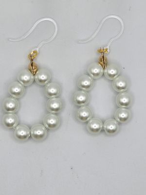 Claire’s Collection: Pearl Loop Elegance Earrings