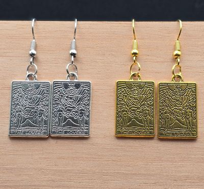 Tarot Card Collection – The Lovers: Sacred Union Earrings