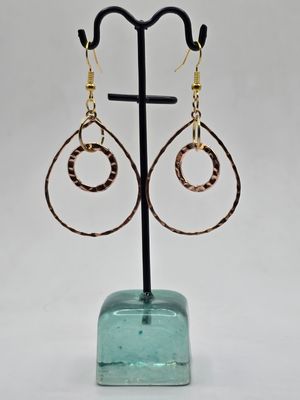 Glimmering Teardrop Twirl Earrings
