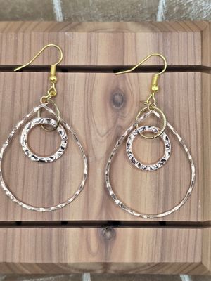 Glimmering Teardrop Twirl Earrings