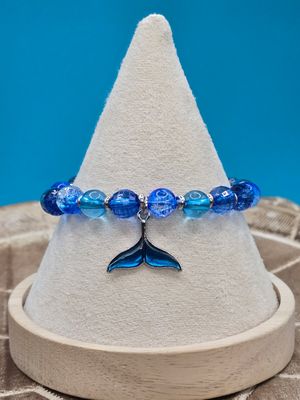 Blue Tide Whale‑Tail Bracelet