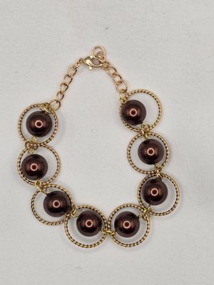 Copper Halo Medallion Bracelet