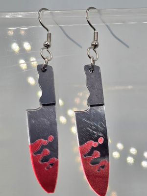 Silver Slasher Slice Dangles
