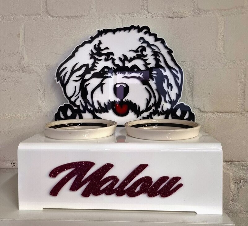 Futter Bar Station Napf Bichon Frise