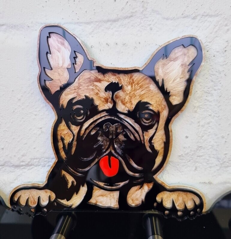 Leinenhalter/Hundegarderobe Französische Bulldogge