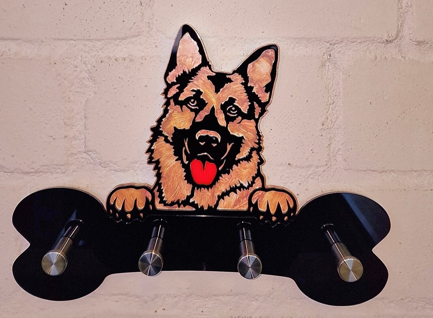 Leinenparkplatz Leinenhalter Leinen Garderobe Deutscher Schäferhund handmade