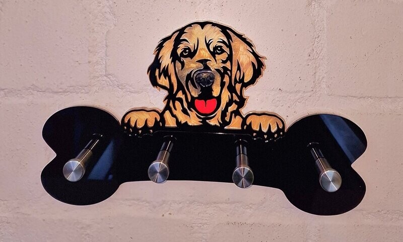 Leinenparkplatz Leinenhalter Leinen Garderobe Golden Retriever handmade