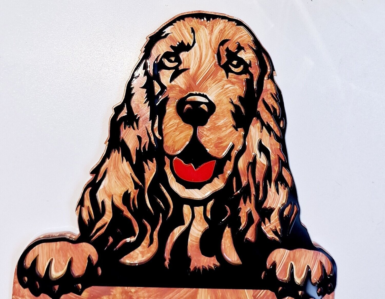 Leinenparkplatz Leinenhalter Leinen Garderobe Cocker Spaniel handmade