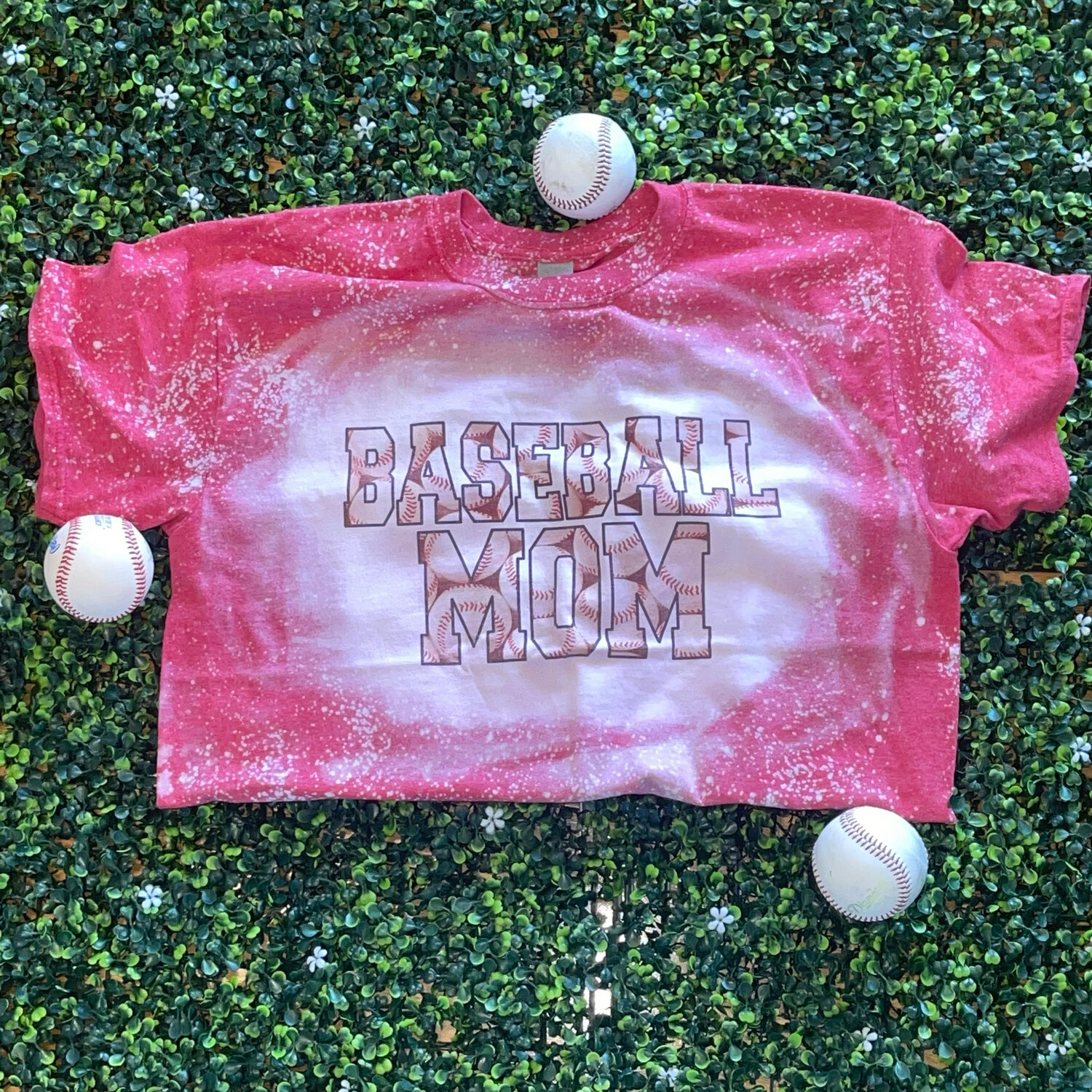 Baseball Mom Bleach-Out Shirt